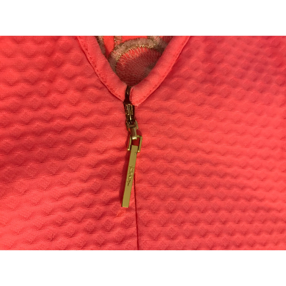Lilly Pulitzer Largo Shift Dress Size 10 Pink Sun Ray Gold Embroidered - Picture 5 of 12